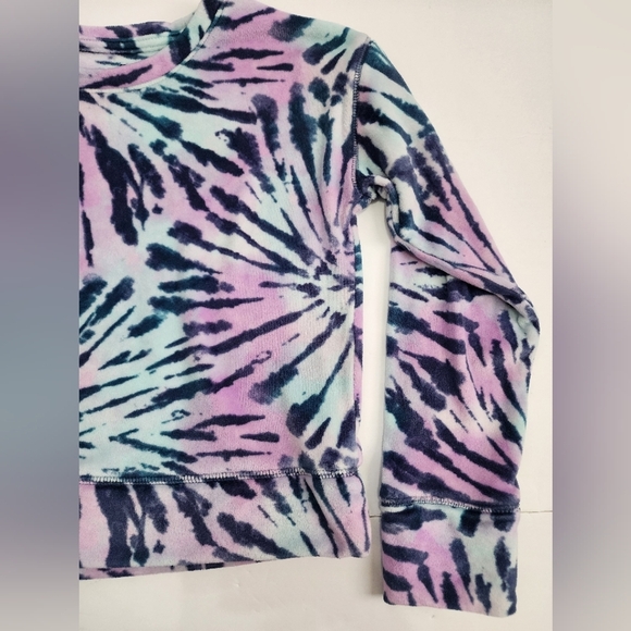 Kohls Girls So Cozy Crewneck Colorful Tie-Dye Kids Shirt Fleece Top, sz M (8) - Picture 3 of 14
